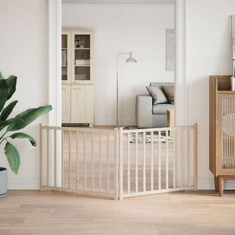 Vidaxl foldbar hundelåge 2 paneler 160 cm massiv fyrretræ