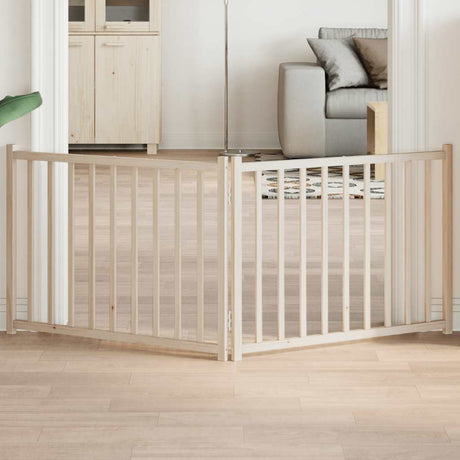 Vidaxl foldbar hundelåge 2 paneler 160 cm massiv fyrretræ
