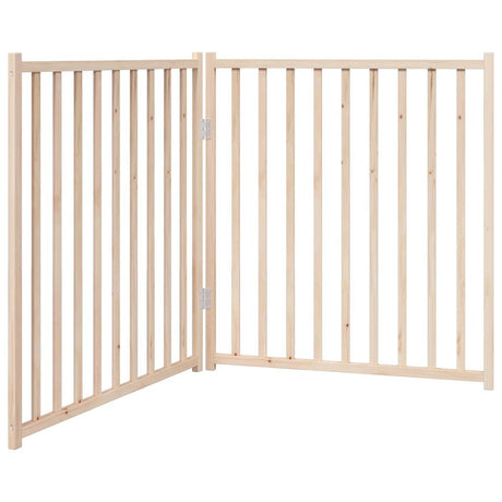 Vidaxl foldbar hundelåge 2 paneler 160 cm massiv fyrretræ