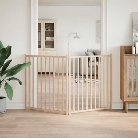 Vidaxl foldbar hundelåge 2 paneler 160 cm massiv fyrretræ
