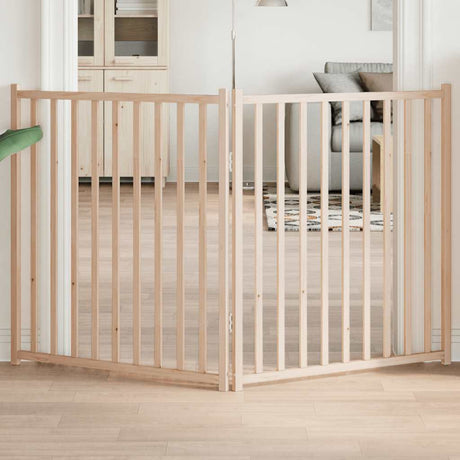 Vidaxl foldbar hundelåge 2 paneler 160 cm massiv fyrretræ