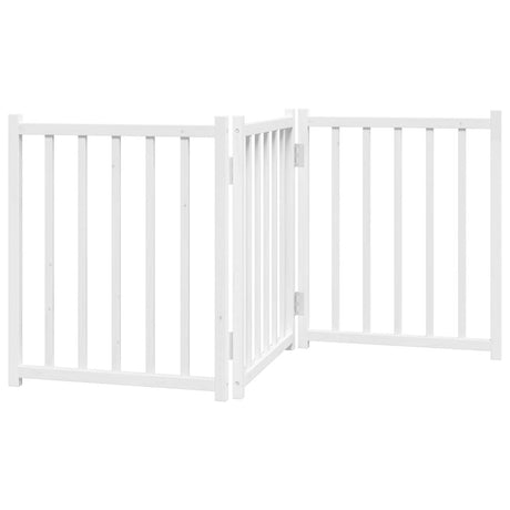 Vidaxl foldbar hundelåge 3 paneler 150 cm massiv fyrretræ hvid