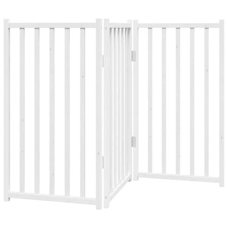 Vidaxl foldbar hundelåge 3 paneler 150 cm massiv fyrretræ hvid