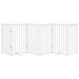 Vidaxl foldbar hundelåge 6 paneler 300 cm massiv fyrretræ hvid