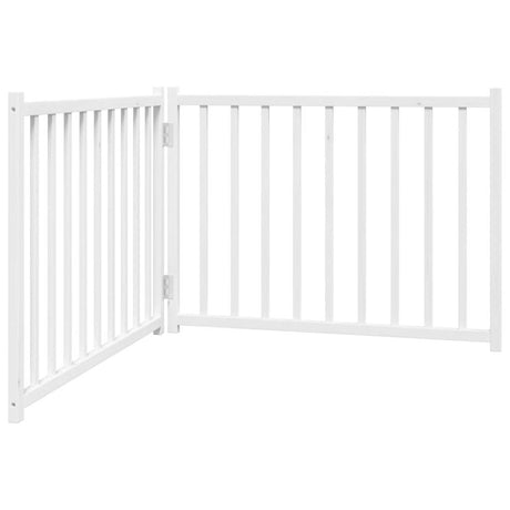 Vidaxl foldbar hundelåge 2 paneler 160 cm massiv fyrretræ hvid
