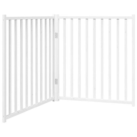Vidaxl foldbar hundelåge 2 paneler 160 cm massiv fyrretræ hvid