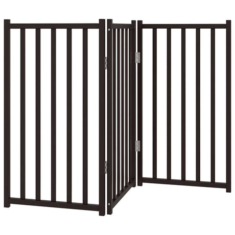 Vidaxl foldbar hundelåge 3 paneler 150 cm massiv fyrretræ sort