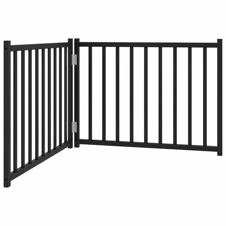 Vidaxl foldbar hundelåge 2 paneler 160 cm massiv fyrretræ sort