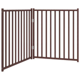 Vidaxl foldbar hundelåge 2 paneler 160cm massiv fyrretræ brun eg