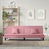 Vidaxl slaapbank fluweel roze