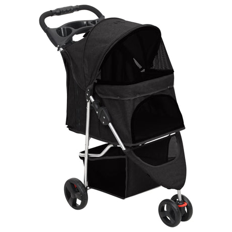 Vidaxl hundebil sammenfoldelig 80x46x98 cm Oxford stof sort