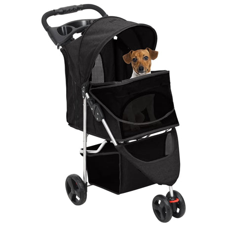Vidaxl hundebil sammenfoldelig 80x46x98 cm Oxford stof sort