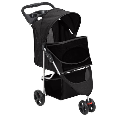 Vidaxl hundebil sammenfoldelig 80x46x98 cm Oxford stof sort