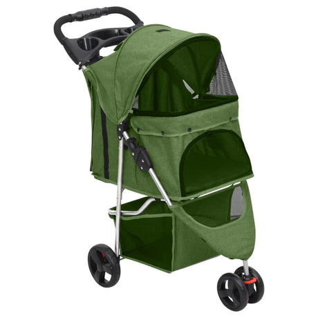Vidaxx sammenfoldelig hunde klapvogn 80x46x98 cm Oxford stofgrøn