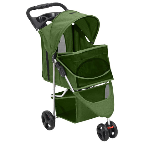 Vidaxx sammenfoldelig hunde klapvogn 80x46x98 cm Oxford stofgrøn