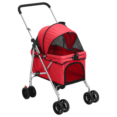 Vidaxl hundebil sammenfoldelig 76x50x100 cm Oxford stof rød