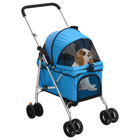 Vidaxl hundebil sammenfoldelig 76x50x100 cm Oxford stof blå