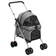Vidaxl hundebil sammenfoldelig 76x50x100 cm Oxford stof grå