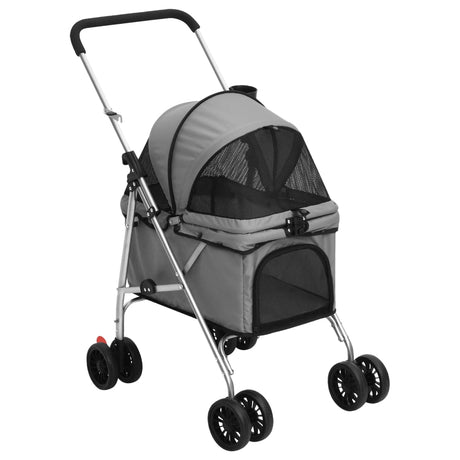 Vidaxl hundebil sammenfoldelig 76x50x100 cm Oxford stof grå