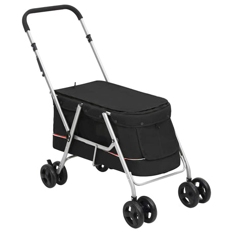 Vidaxl hundebil sammenfoldelig 100x49x96 cm linned støv sort