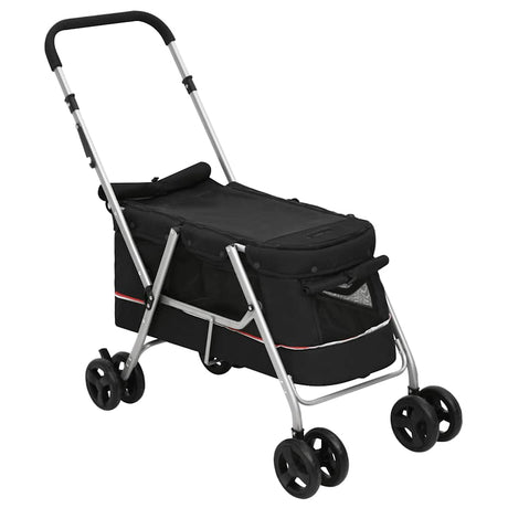 Vidaxl hundebil sammenfoldelig 100x49x96 cm linned støv sort