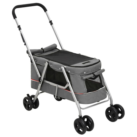 Vidaxl hundebil sammenfoldelig 100x49x96 cm linned stof grå