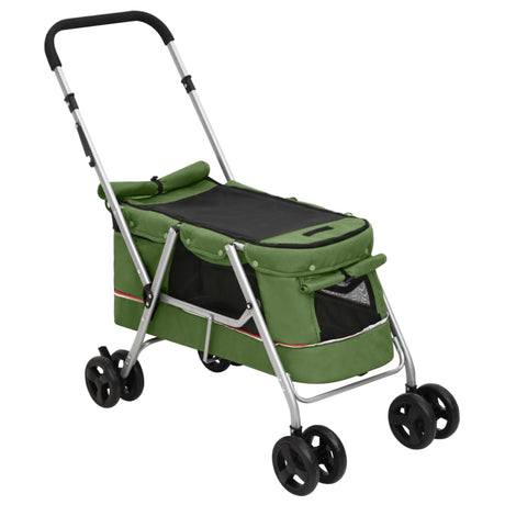 Vidaxl hundebil sammenfoldelig 100x49x96 cm linned stof grøn