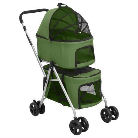 Vidaxl Dog Car 2-lags sammenfoldelig 83x48x97 cm Oxford Stof grøn