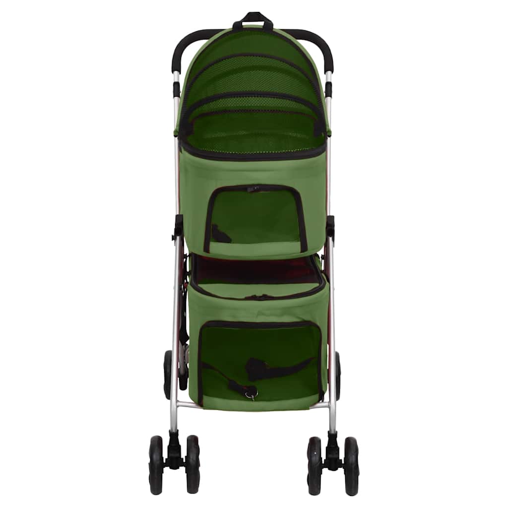 Vidaxl Dog Car 2-lags sammenfoldelig 83x48x97 cm Oxford Stof grøn