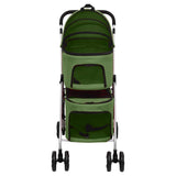 Vidaxl Dog Car 2-lags sammenfoldelig 83x48x97 cm Oxford Stof grøn