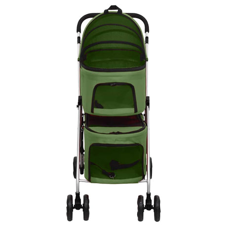 Vidaxl Dog Car 2-lags sammenfoldelig 83x48x97 cm Oxford Stof grøn