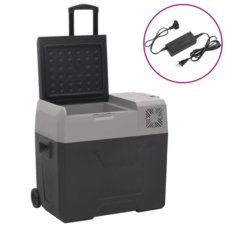 Vidaxx køleboks med hjul og adapter 30 l polypropylen sort og grå