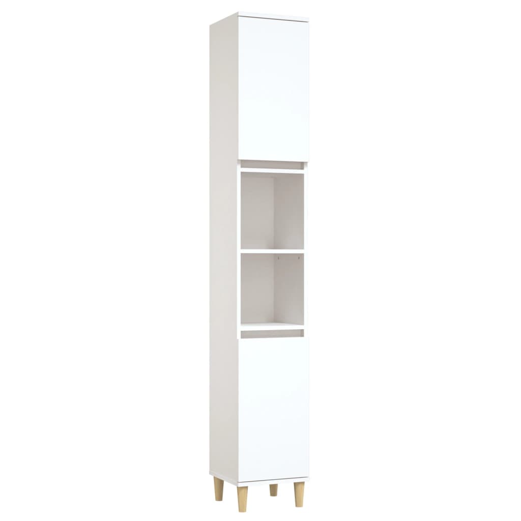 Vidaxl badkamerkast 30x30x190 cm bewerkt hout wit