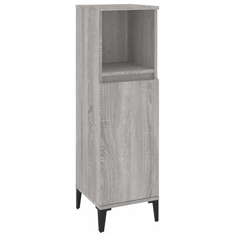 Vidaxl badkamerkast 30x30x100 cm bewerkt hout grijs sonoma eikenkleur