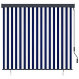 Vidaxl rolgordijn blauw en wit 180 x 250 cm stof en aluminium