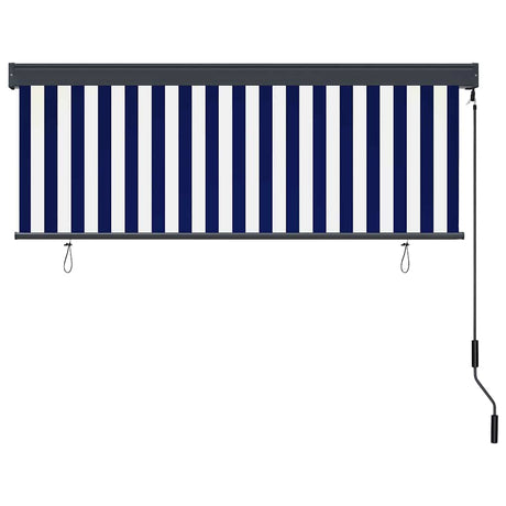 Vidaxl rolgordijn blauw en wit 180 x 250 cm stof en aluminium
