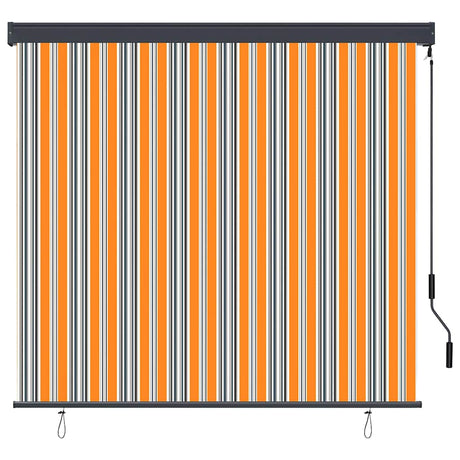 Vidaxl rolgordijn geel en blauw 180 x 250 cm stof en aluminium