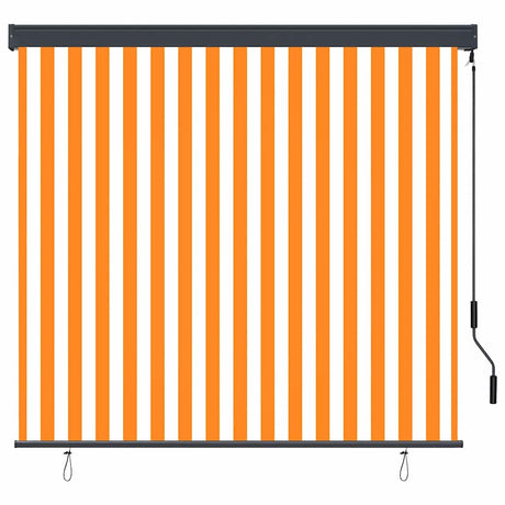 Vidaxl rolgordijn wit en oranje 180 x 250 cm stof en aluminium