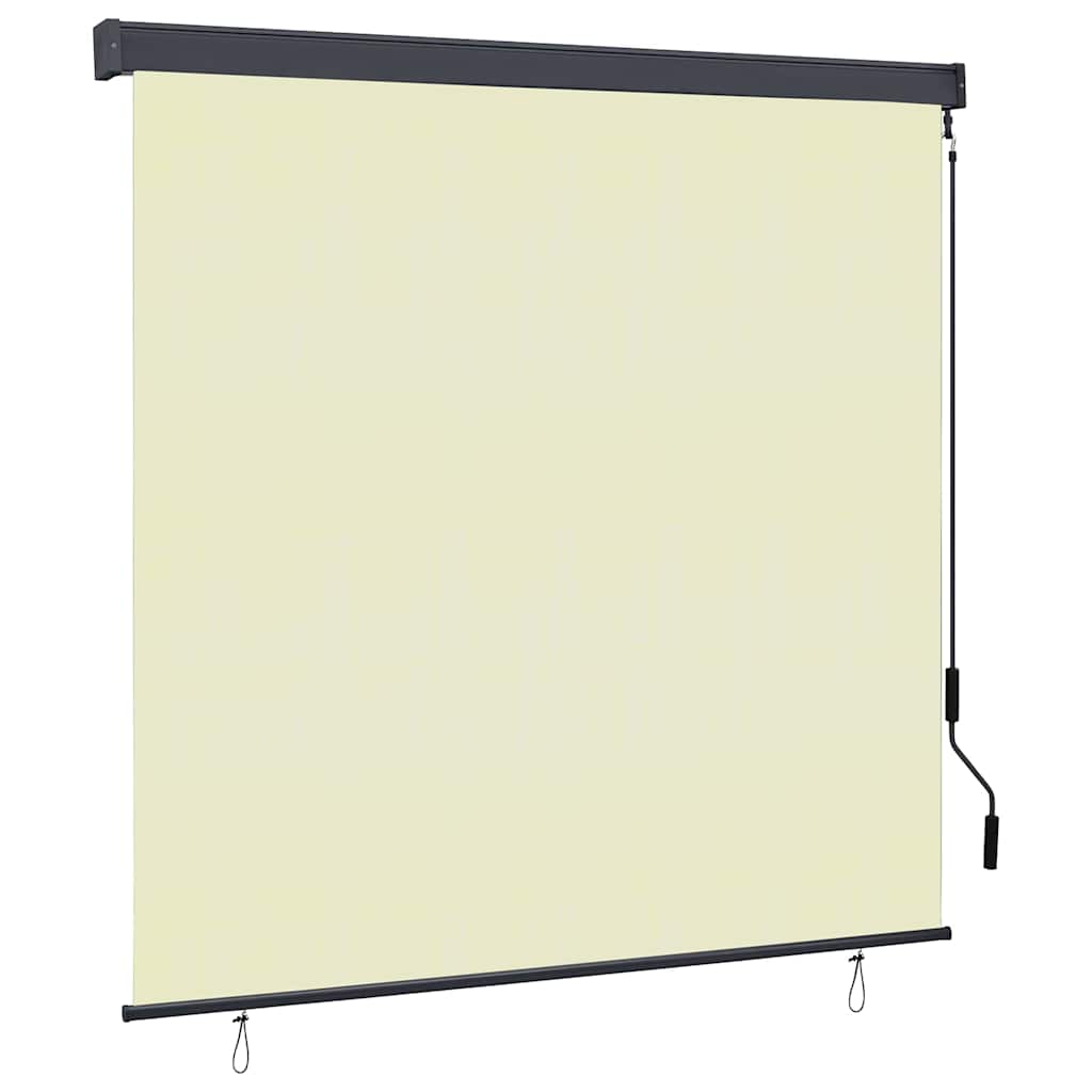 Vidaxl rolgordijn met gordijnen crème 180 x 250 cm stof en aluminium