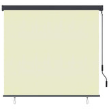 Vidaxl rolgordijn met gordijnen crème 180 x 250 cm stof en aluminium