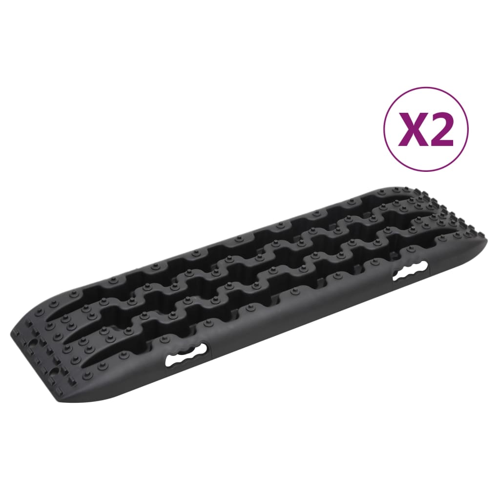 Vidaxx Grip Plates 2 PCS 106x30,5x7 cm nylon sort