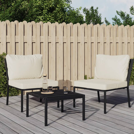 Vidaxl tuinstoelen met zandkleurige kussens 2 st 60x74x79 cm staal