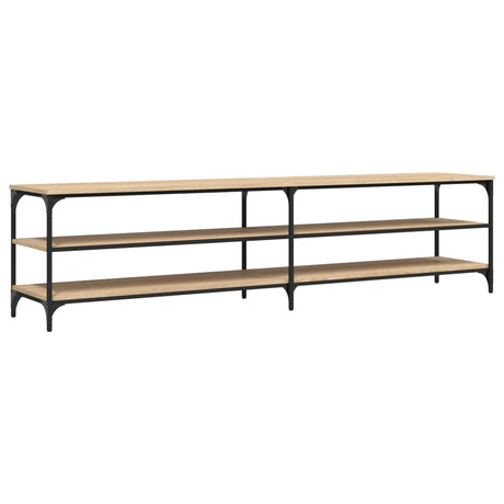 Vidaxl tv-meubel 200x30x50 cm bewerkt hout metaal sonoma eikenkleurig