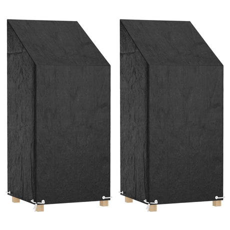 Vidaxl tuinstoelhoezen 2 st met 8 oogjes 65x65x110 150 cm polyetheen