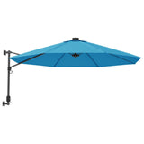 Vidaxl vægparasol 290 cm havblå
