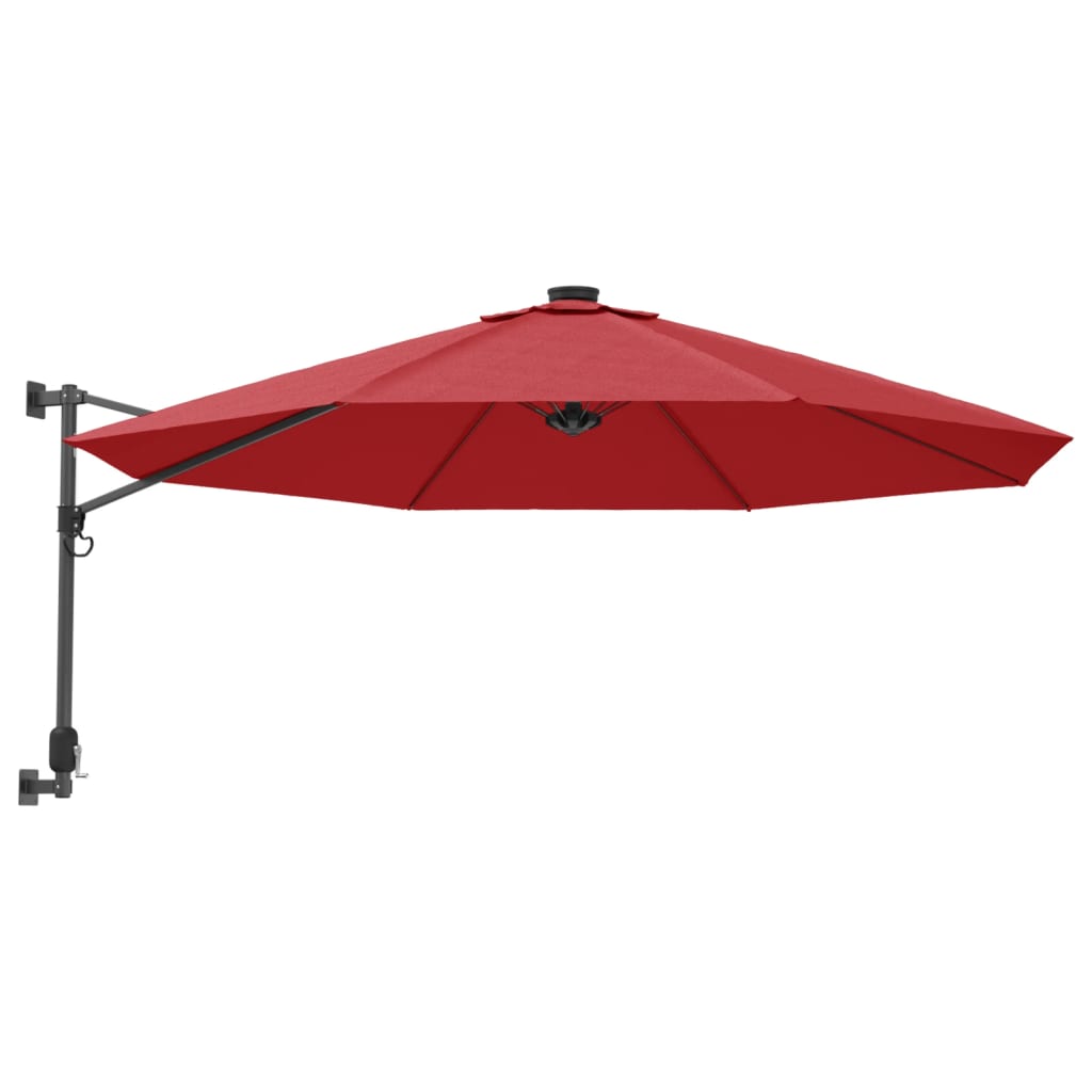 Vidaxl vægparasol 290 cm lys rød