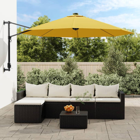 Vidaxl vægparasol 290 cm gul