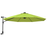 Vidaxl vægparasol med LED'er 290 cm Apple Green