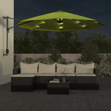 Vidaxl vægparasol med LED'er 290 cm Apple Green