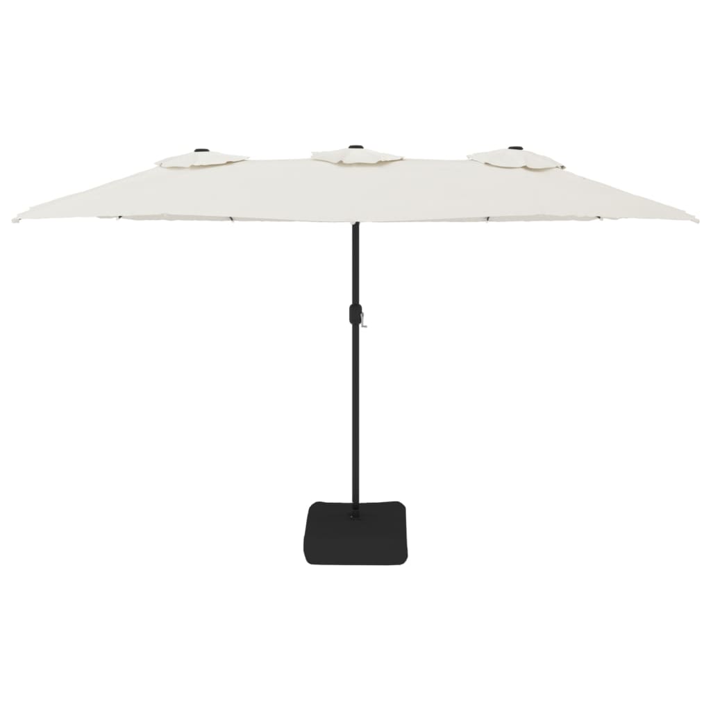 Vidaxl Parasol Double 449x245 cm sandhvid